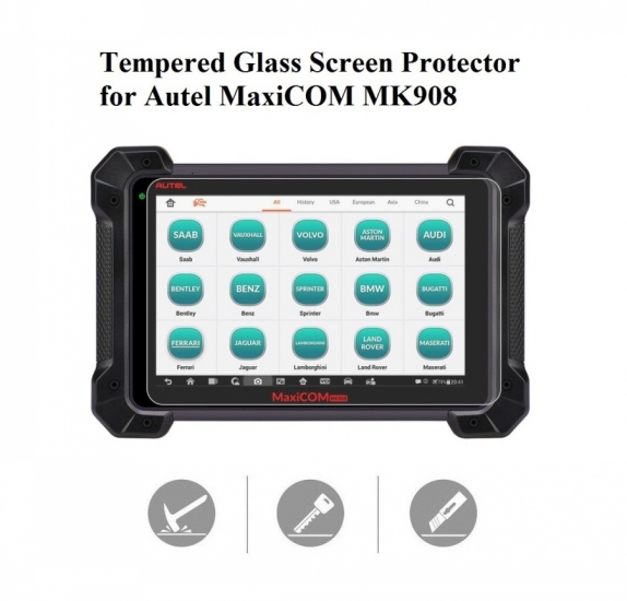 Tempered Glass Screen Protector for Autel MaxiCOM MK908 MK908P - Click Image to Close